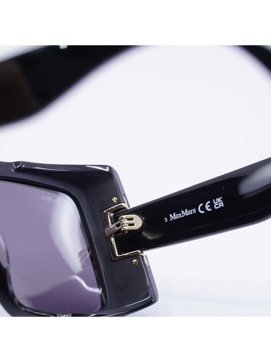 Max Mara SPARK6 MM0124 01A Sunglasses Black Butterfly Frame, Smoke Lenses main image 7